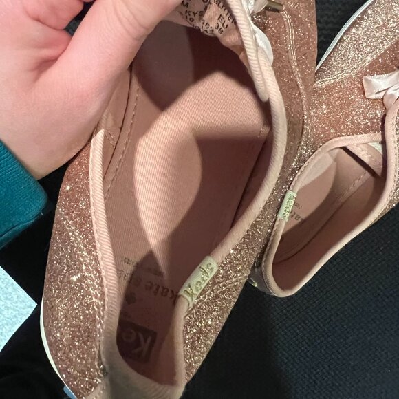 kate spade keds champion glitter sneakers shoes rose gold size 6 like new no tag - Picture 7 of 7